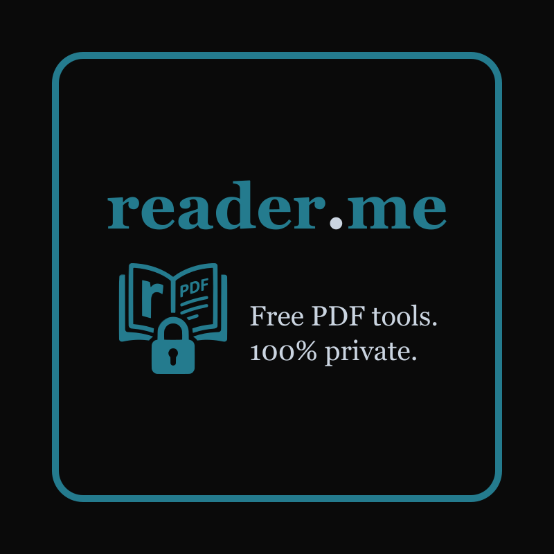 reader.me — বিনামূল্যের PDF টুল। 100% ব্যক্তিগত।