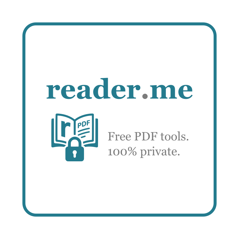 reader.me — বিনামূল্যের PDF টুল। 100% ব্যক্তিগত।